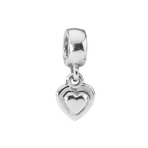 Silver Pandora Heart Charm ~ perfect condition