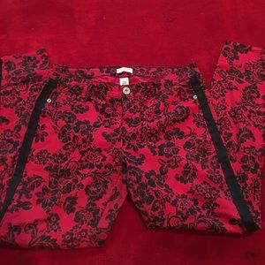 Candies Red Floral Print pant.