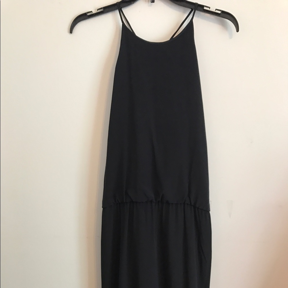 Tibi Black Silk Maxi Dress