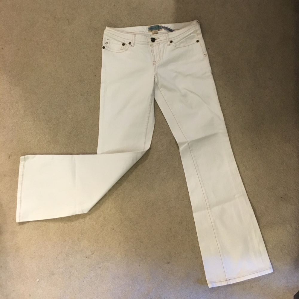 Seven flare white jeans