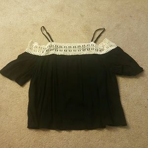 Black and white crop top