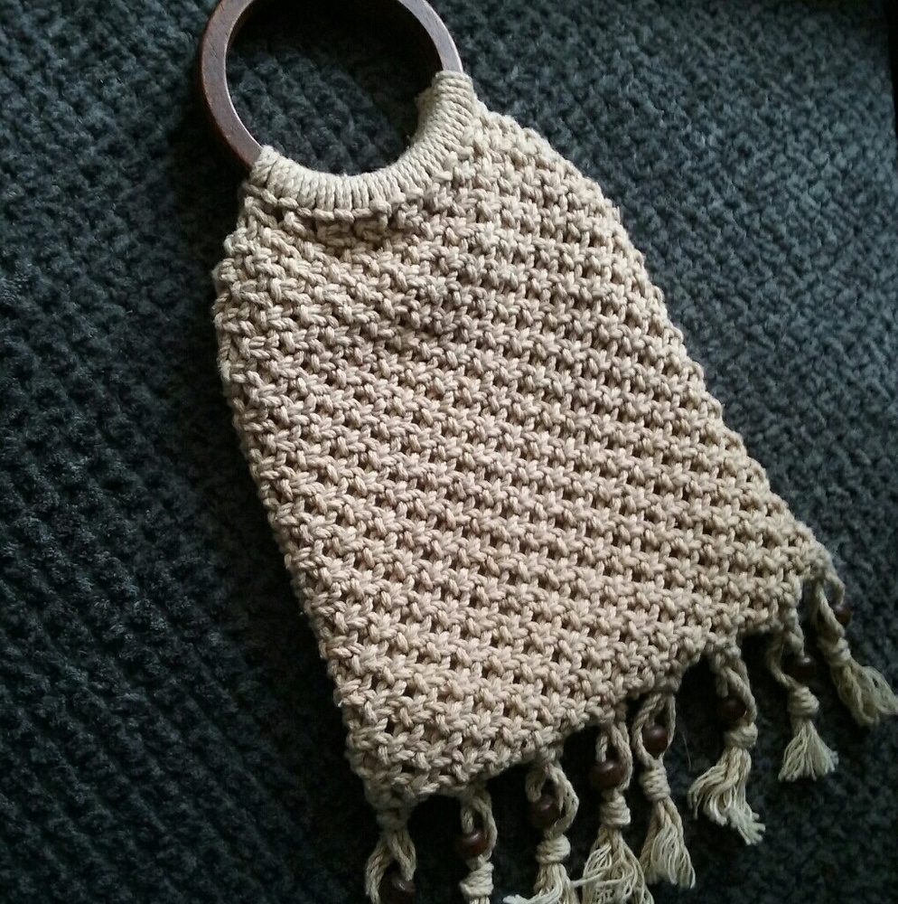 Crochet beaded purse