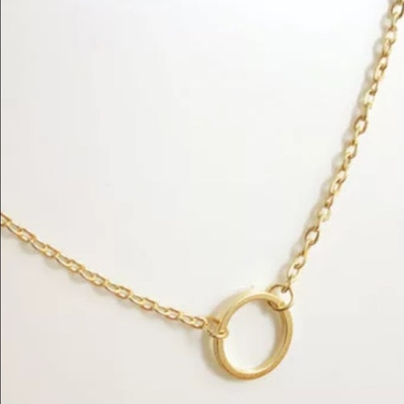 Gold Circle Necklace - Picture 3 of 3