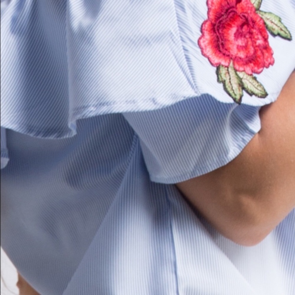 🔴50% OFF SALE🔴 Embroidered Off Shoulder Top - Picture 4 of 5