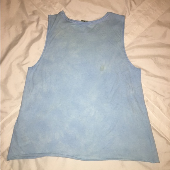 "100% Mermaid" Blue Muscle Tank w/ Glitter - Picture 2 of 5