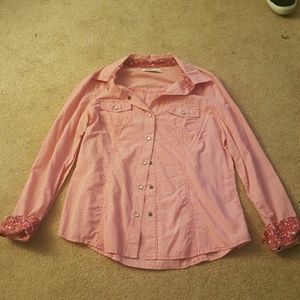 Pink button down