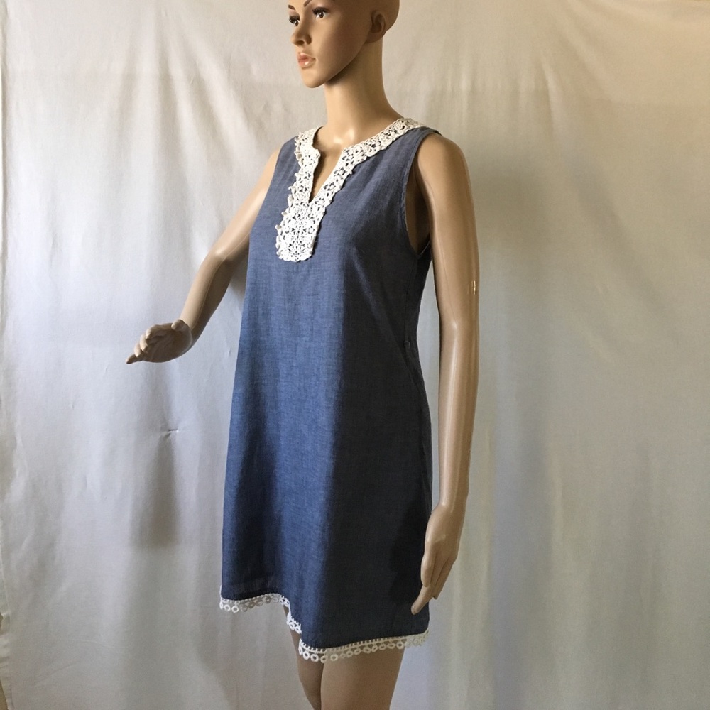 Mud Pie Denim Cro0chet Mini - image 3