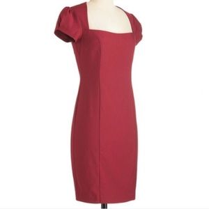 Modcloth Sleek it out dress in crimson