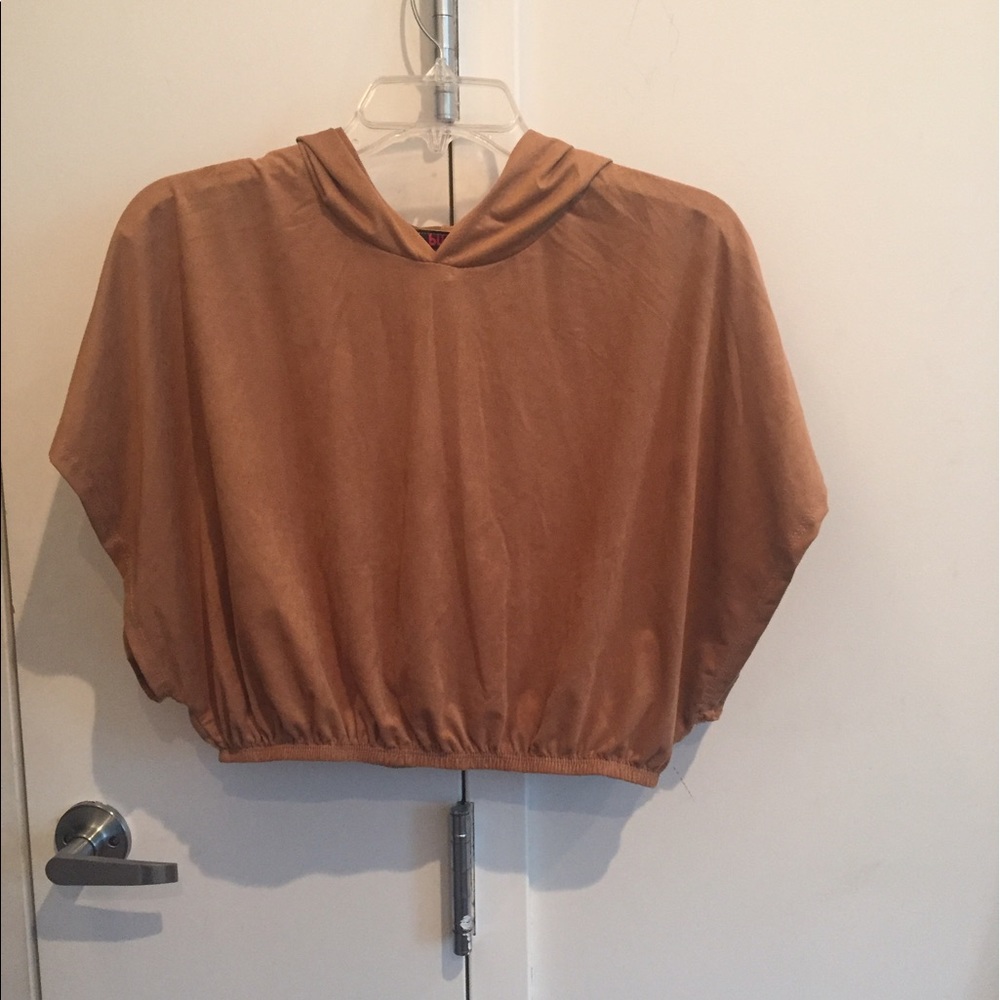 FAUX SUEDE HOODIE