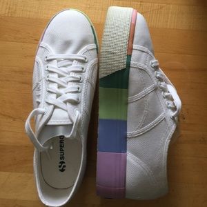 superga platform sneakers rainbow