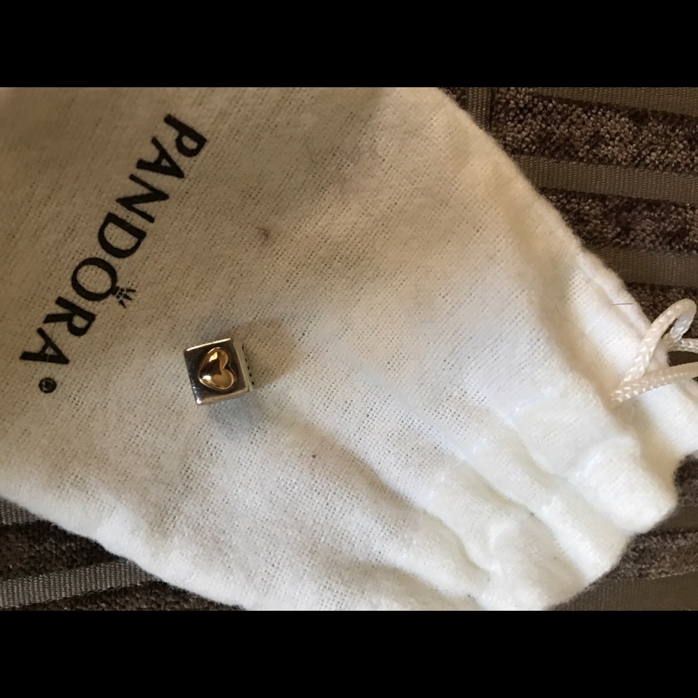 Authentic Pandora two tone "I love you" charm