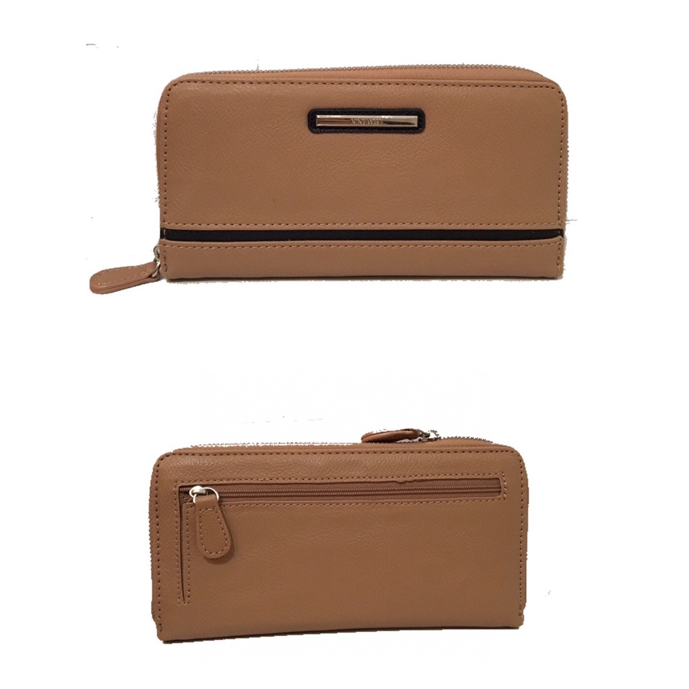 Treasures Zip Around Wallet, Cognac