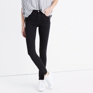 Madewell high riser skinny in faded black