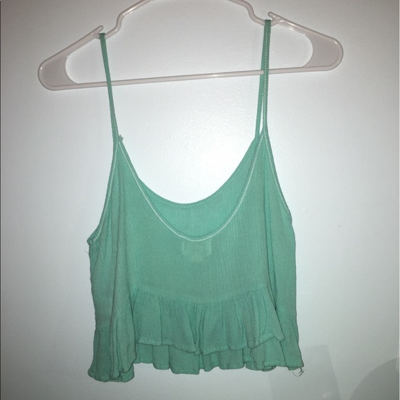 LA Hearts Cropped Tank w/ Ruffle Trim - Picture 2 of 4