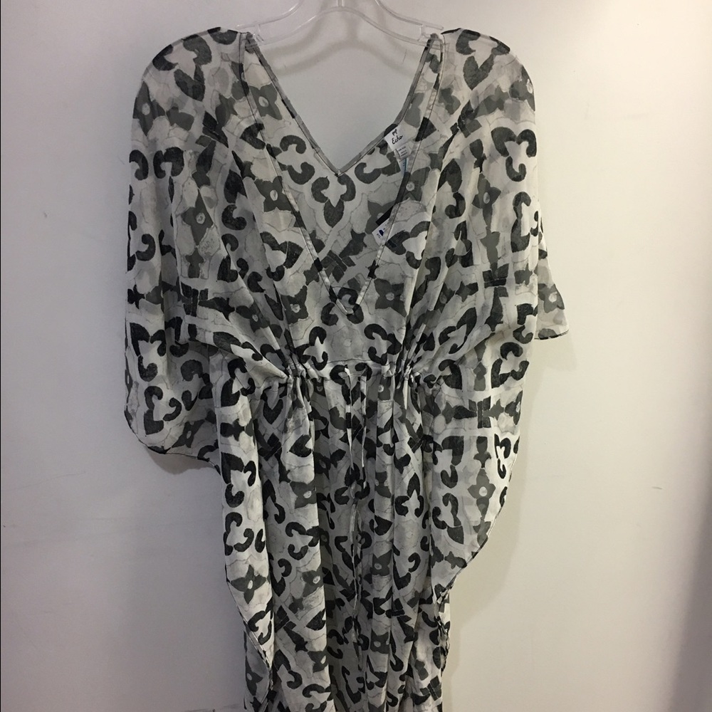 Echo swim coverup, black/white