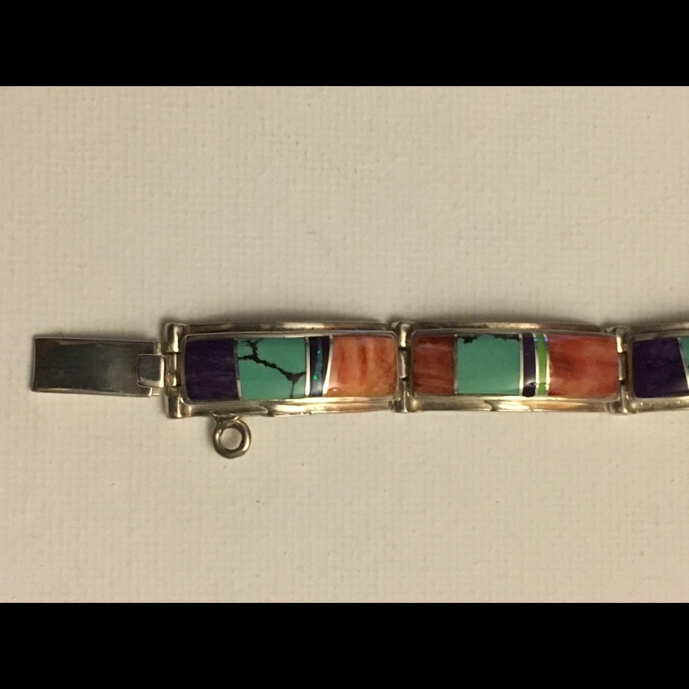 Multi color, semi precious stones bracelet