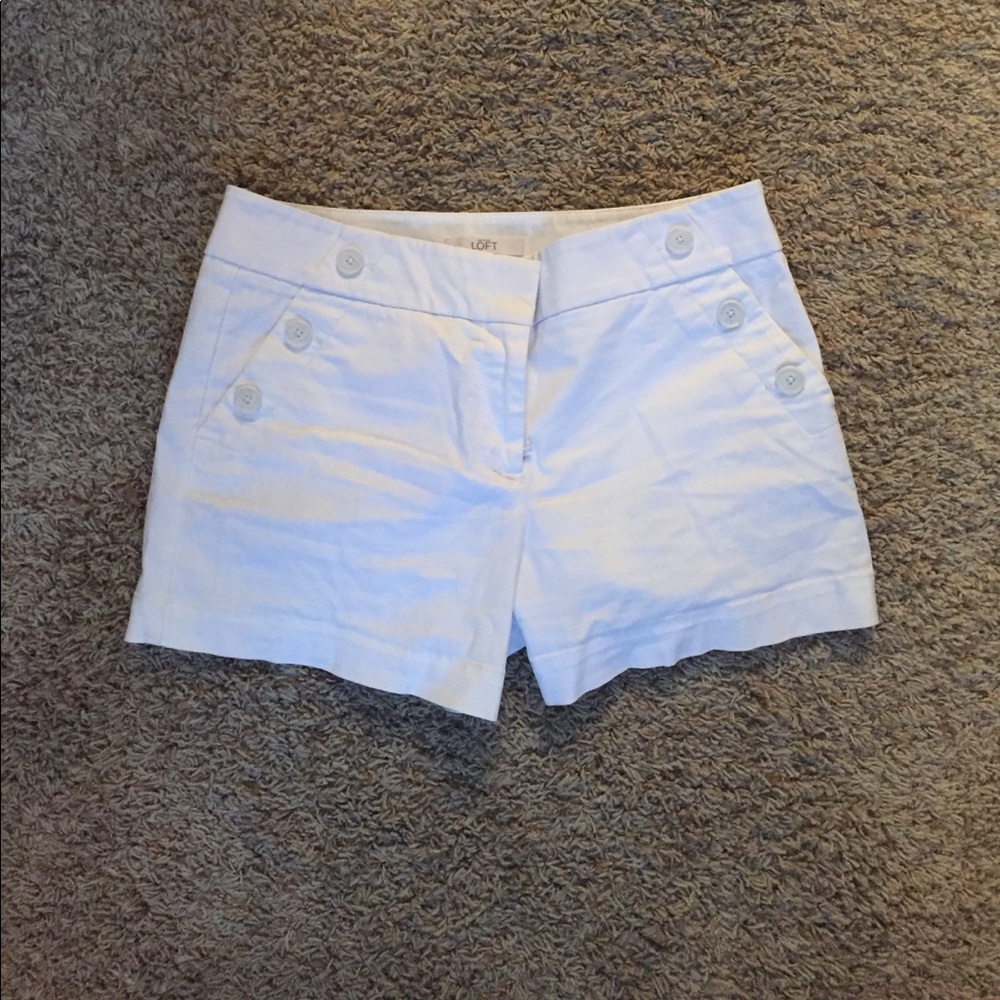 White summer shorts