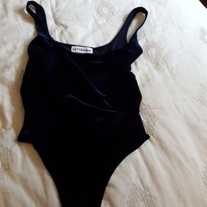 Saphire velvet body suit!! Only worn twice!!