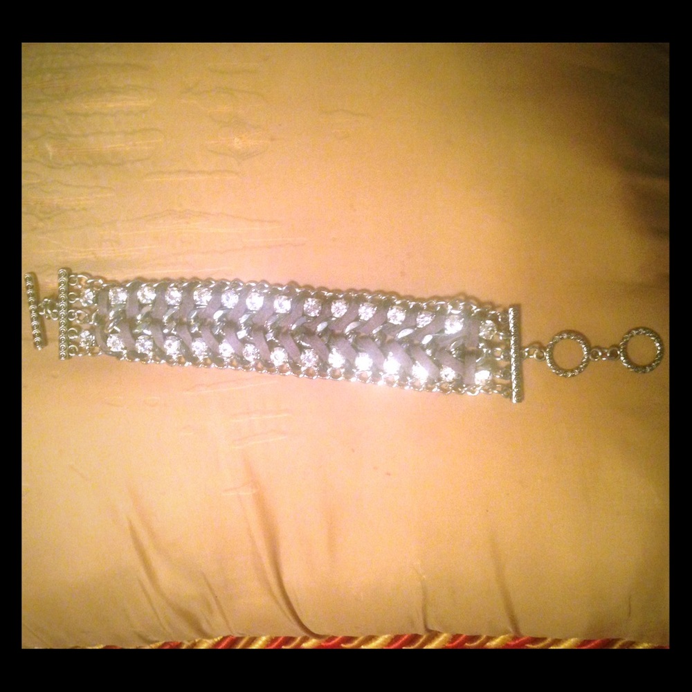 Premier Bracelet Leather and Crystal