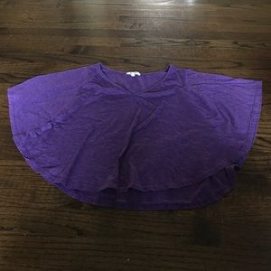 Loose and flowy purple crop top
