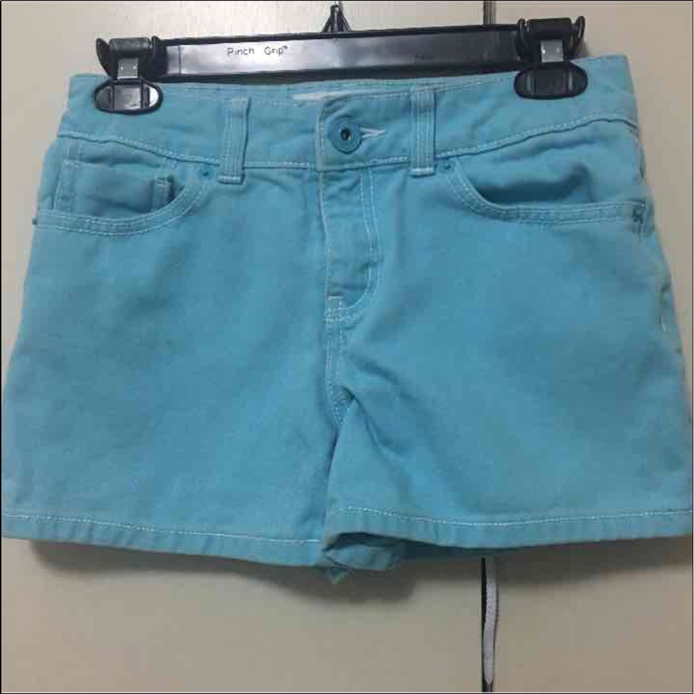 Light blue high waisted shorts