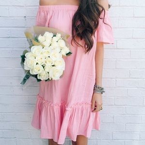 Rebecca Taylor Off the Shoulder Gauze Dress