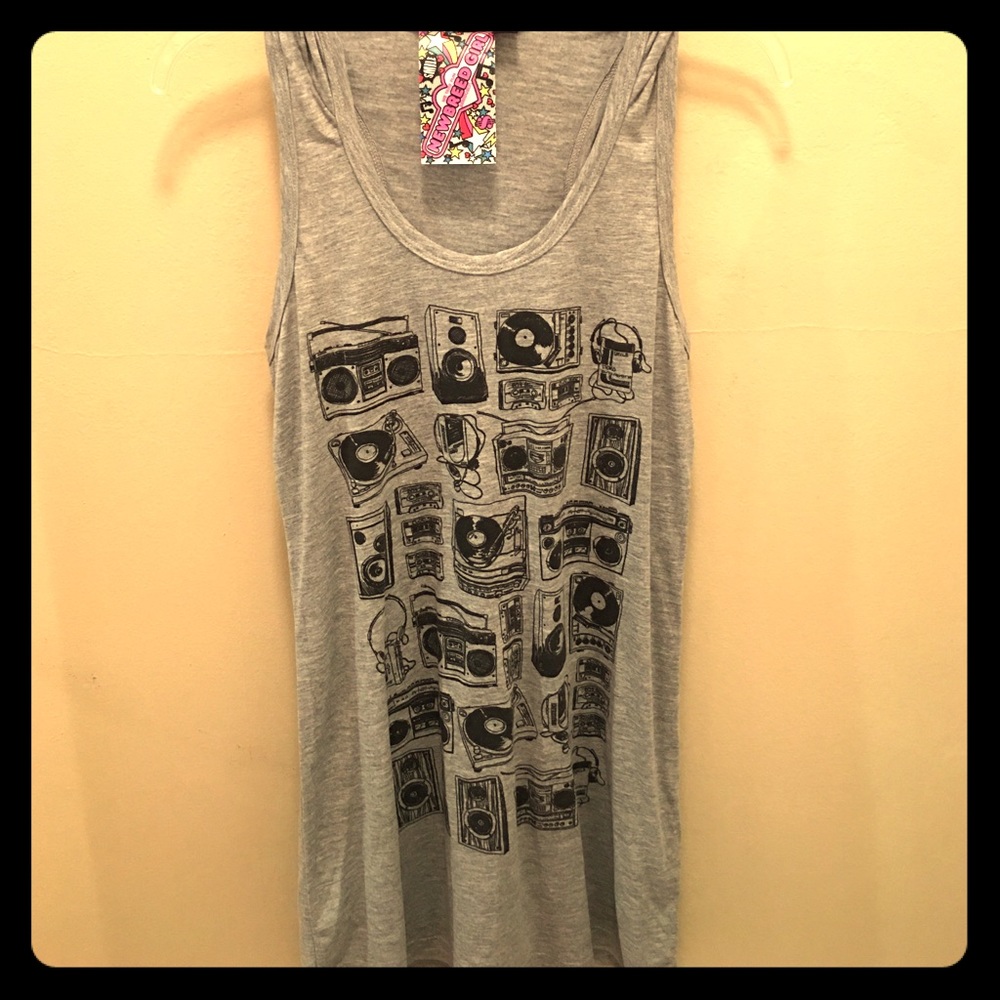 Grey Newbreed Girl brand hooded tank. M