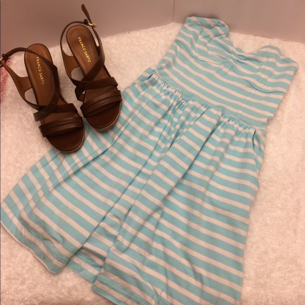 Aeropostale striped pocketed dress size medium