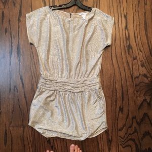 Gold bcbg short dress with pockets