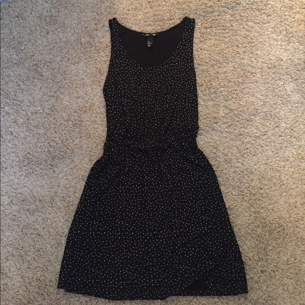 Black with white dots dress