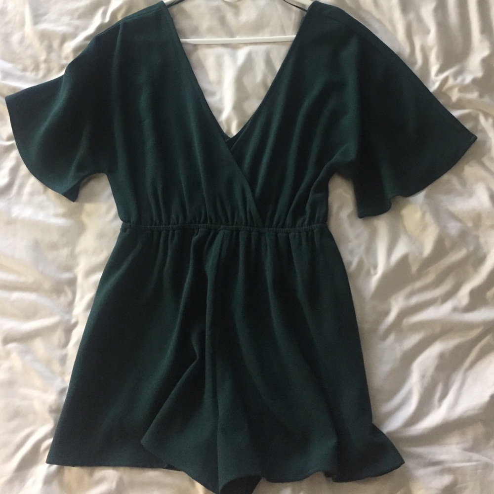 Emerald green romper