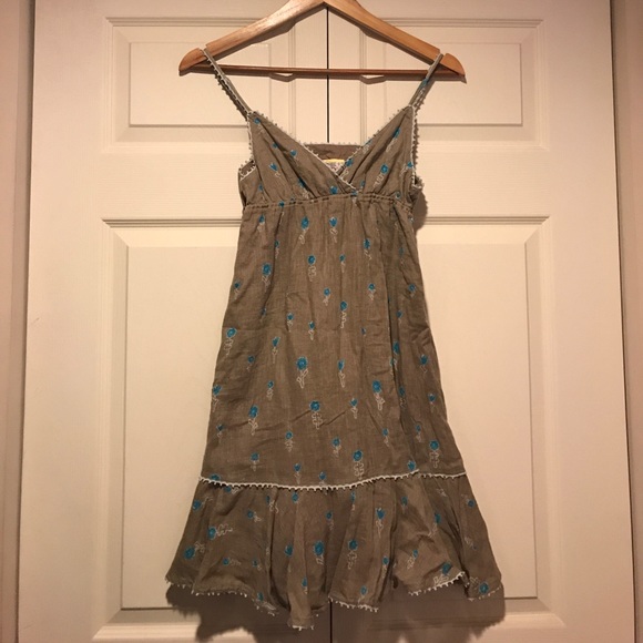 Free People linen/cotton blend sundress sz 0 - Picture 1 of 2