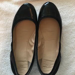 Cole Haan black patten leather flats