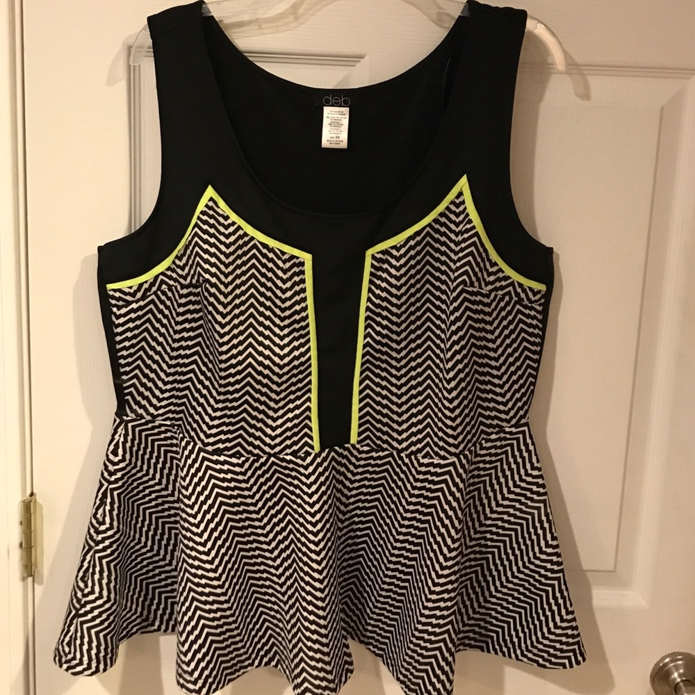 NWOT 3X Deb Peplum Scuba