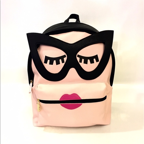 Betsey Johnson Handbags - Betsey Johnson Smarty Kitch Smiley Face Backpack