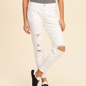 Hollister White Vintage Boyfriend Jeans!