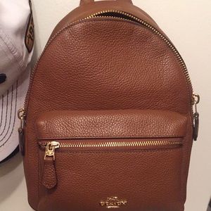 Coach pebble leather backpack