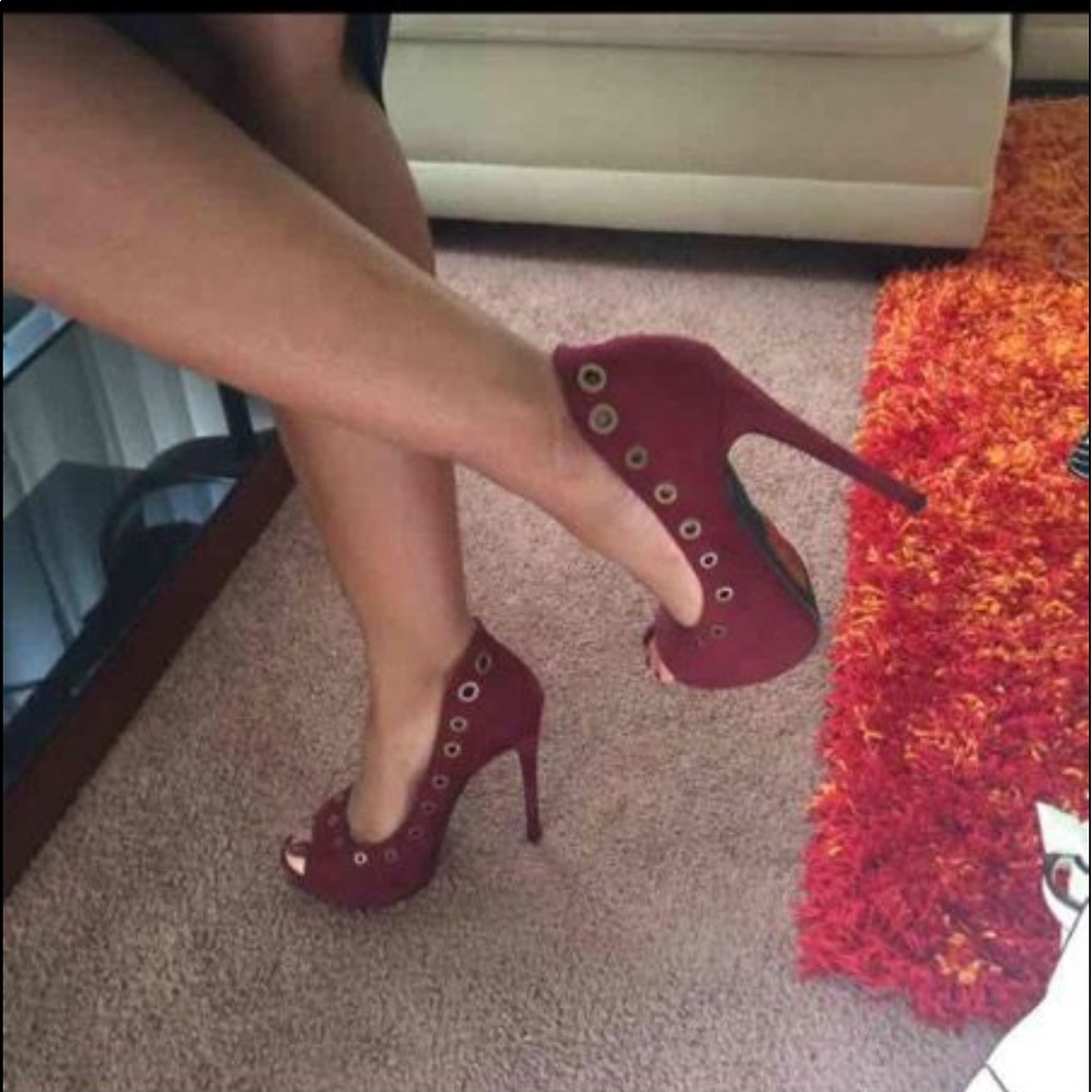 Burgundy heels
