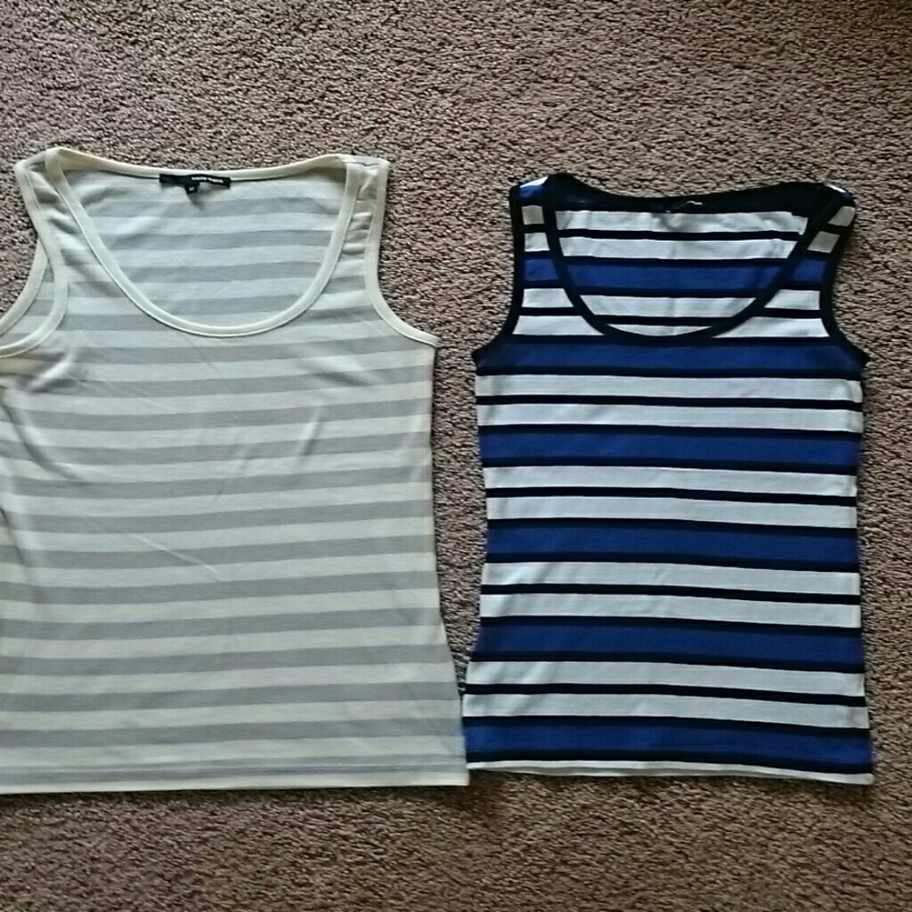 Set of striped tanks