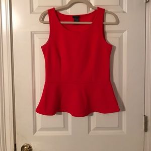 red peplum top