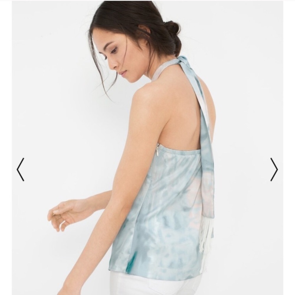 WHBM SCARF HALTER TOP