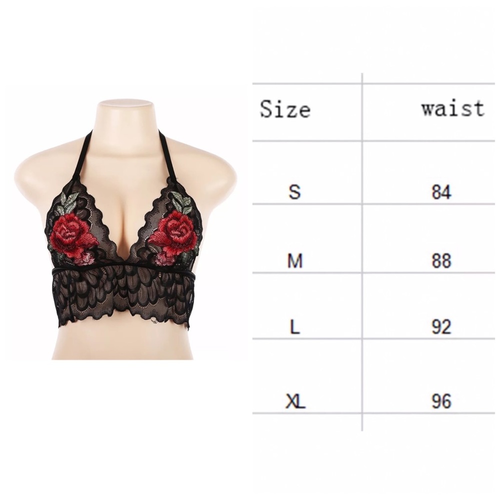 •War of the Roses• Lace Embroidered Bralette 5⭐️s - Picture 2 of 4