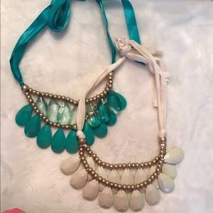 Teardrop statement necklaces