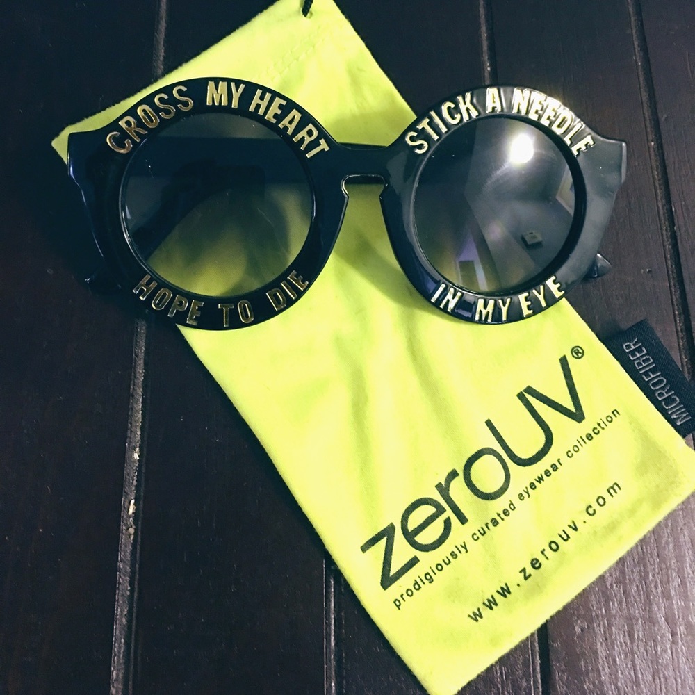 Oversized Cross My Heart Hope to Die Sunglasses