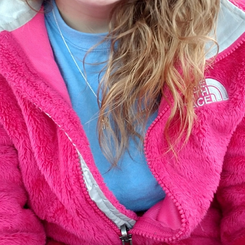 Women's small pink osito north face jacket