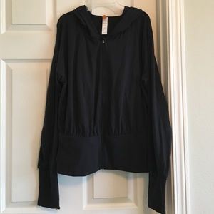 Lucy - black zip up.