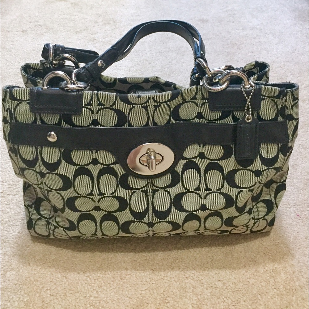 Black & Gray Coach Purse