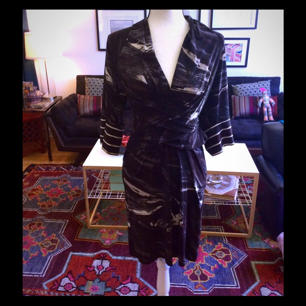 BCBG Max Azria Patterned Jersey Dress