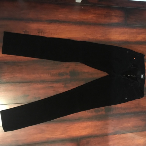 Black Corduroy Hudson Jeans - Picture 2 of 4
