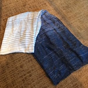 NEVER WORN striped scarf, lightweight